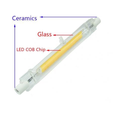 R7S 10W 118mm Warm Wit COB LED Lamp - NIET Dimbaar 1 Stuk, Huis en Inrichting, Lampen | Overige, Nieuw, Verzenden