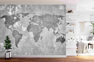 Vlies fotobehang Wereldkaart vintage - Behang op maat