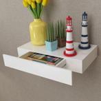 VidaXL wandschap met lade, wit, 48 x 25 x 8 cm, Ophalen, Nieuw
