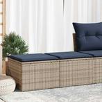 vidaXL 2-delige Loungeset met kussens poly rattan acacia, Verzenden, Nieuw, Rotan, Loungeset