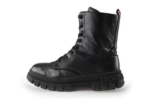 Tommy Hilfiger Veterboots in maat 37 Zwart | 10% extra, Kleding | Dames, Schoenen, Zwart, Zo goed als nieuw, Overige typen, Verzenden