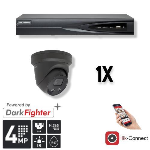 Set 1x Turret 4MP + Recorder & Bekabeling, Audio, Tv en Foto, Videobewaking, Nieuw, Ophalen of Verzenden