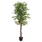 vidaXL Kunstcitroenboom met 3 stammen 180 cm polypropeen, Tuin en Terras, Planten | Bomen, Verzenden
