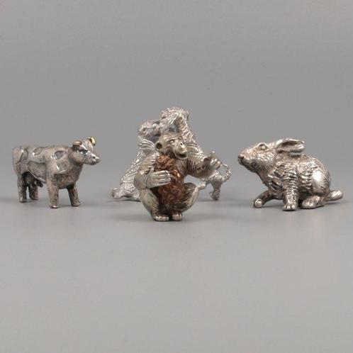 Diversen NO RESERVE Koe, Teckels, Chimpansee & Konijn -, Antiek en Kunst, Antiek | Goud en Zilver