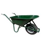 Kruiwagens Bouw Kruiwagen 85L Ronde Buis Gecoat Groen (an..., Doe-het-zelf en Verbouw, Transportwagens, Ophalen of Verzenden, Nieuw