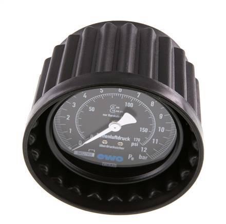 Manometer 80mm 0 - 12 Bar 15.9mm Aansluiting, Doe-het-zelf en Verbouw, Overige Doe-het-zelf en Verbouw, Nieuw, Verzenden