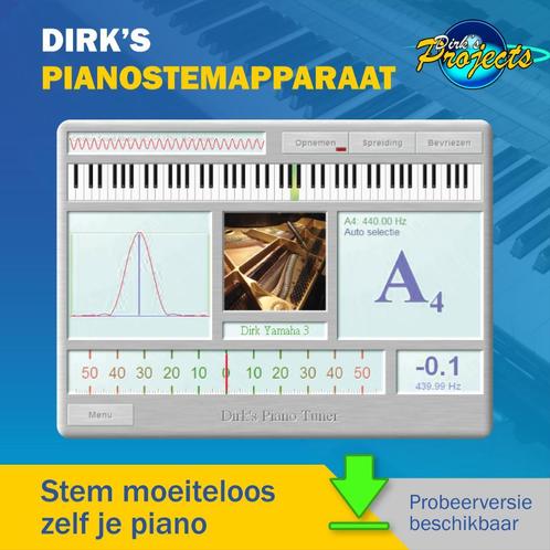 Pianostemmer - Gemakkelijk zelf pianostemmen met software, Muziek en Instrumenten, Instrumenten | Toebehoren, Piano, Nieuw, Verzenden