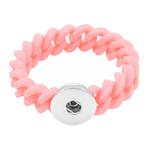 Fako Bijoux - Armband - Click Buttons - Siliconen - Roze, Sieraden, Tassen en Uiterlijk, Armbanden, Verzenden, Nieuw