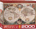 Antique World Map Puzzel (2000 stukjes) | Eurographics -, Hobby en Vrije tijd, Verzenden, Nieuw