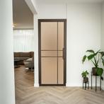 Stalen Binnendeur - Brons - 6 Vlaks - Mat glas - Luxe design, Doe-het-zelf en Verbouw, Deuren en Horren, Minder dan 80 cm, Binnendeur