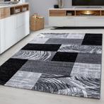 Modern Vloerkleed | Parma | Blokken | Zwart | 80x300 cm, Huis en Inrichting, Stoffering | Tapijten en Kleden, Verzenden, Nieuw