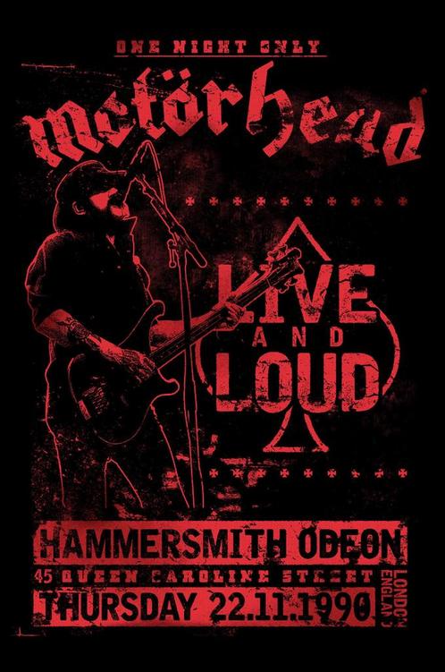 Poster Motorhead Live and Loud 61x91,5cm, Verzamelen, Posters, Nieuw, A1 t/m A3, Verzenden