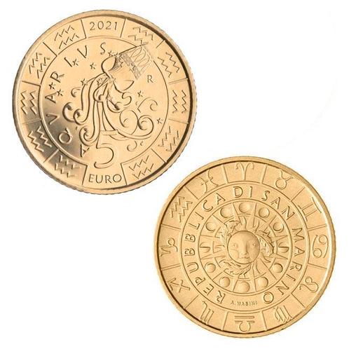 San Marino 5 Euro Waterman 2021, Postzegels en Munten, Munten | Europa | Euromunten, Verzenden