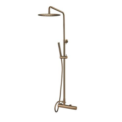 Opbouw Regendoucheset Qisani Flow Thermostatisch Geborsteld, Doe-het-zelf en Verbouw, Sanitair, Kraan, Nieuw, Ophalen of Verzenden