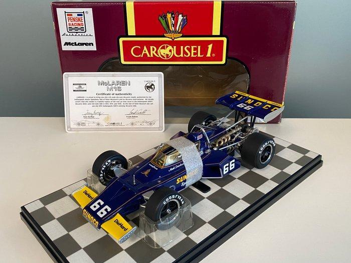 Carousel 1:18 - Modelauto - McLaren M16B #66 Winner 500, Hobby en Vrije tijd, Modelauto's | 1:5 tot 1:12