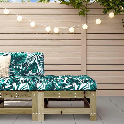 vidaXL Tuinvoetenbank met kussen geïmpregneerd grenenhout, Tuin en Terras, Tuinsets en Loungesets, Nieuw, Verzenden