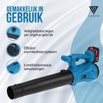 Bladblazer met Accu - Elektrische Blazer - Blauw - Vesto®, Tuin en Terras, Bladblazers, Verzenden, Zo goed als nieuw