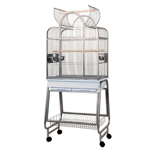 Strong Papegaaienkooi Villa Bianca 67,7x51,5x154 cm grijs, Dieren en Toebehoren, Vogels | Hokken en Kooien, Nieuw, Verzenden