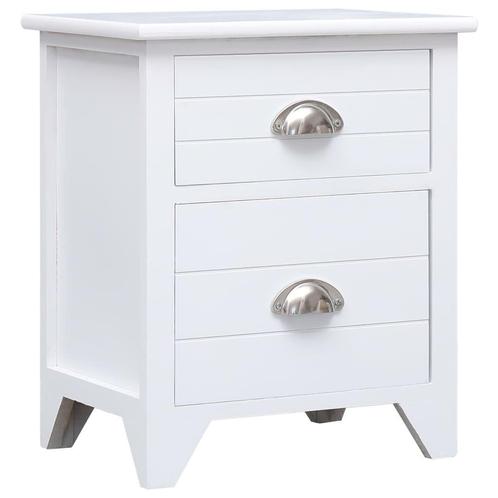 Nachtkastje Wit 38x28x45cm - Retourdeal - 35% Korting!, Huis en Inrichting, Slaapkamer | Nachtkastjes, Nieuw, Hout, Minder dan 55 cm