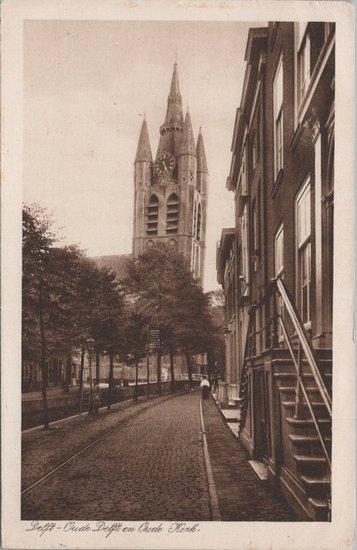 DELFT - Oude Delft en Oude Kerk, Verzamelen, Ansichtkaarten | Nederland, Verzenden