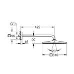 Regendoucheset Grohe Rainshower Mono Cube 31 cm met Wandarm, Ophalen of Verzenden, Nieuw