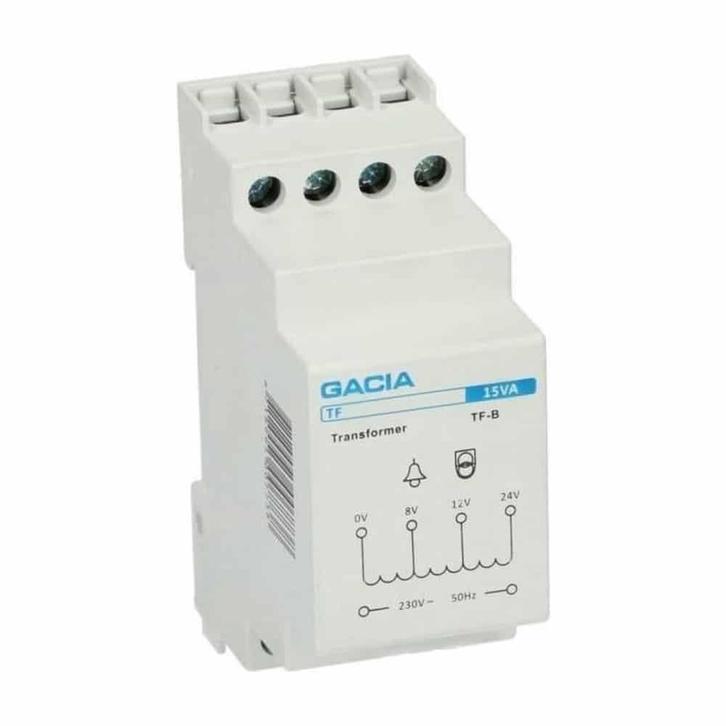 Gacia beltrafo TF-B 8-12-24V (15VA), Doe-het-zelf en Verbouw, Elektra en Kabels, Nieuw, Ophalen of Verzenden