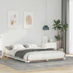 vidaXL Bedframe Wit 160 x 200 cm Massief grenenhout, Huis en Inrichting, Verzenden, Nieuw, Wit, Hout