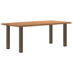 vidaXL Eettafel met natuurlijke rand massief eikenhout, Huis en Inrichting, Verzenden, Nieuw