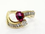 Ring - 18 karaat Geel goud - 3.52ct. tw. Robijn - Diamant, Nieuw