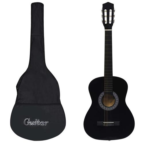 vidaXL Gitaar klassiek beginner met tas 3/4 36 zwart, Muziek en Instrumenten, Snaarinstrumenten | Gitaren | Akoestisch, Nieuw