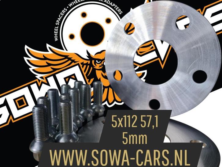 Spacers 5mm VW golf 5 6 7 8 tiguan 5x112 Spoorverbreders, Auto diversen, Tuning en Styling, Ophalen of Verzenden