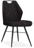 Eetkamerstoel Torro - eetkamerstoelen - Antraciet, Nieuw, Grijs, Stof