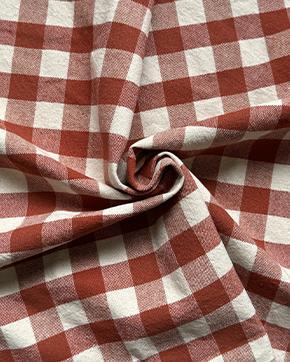 Zware Katoen Ruit Terracotta, Hobby en Vrije tijd, Stoffen en Lappen, Bruin, Nieuw