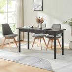 Eettafel Den Haag 140x60x75 cm voor 6 stoelen zwart, Huis en Inrichting, Verzenden, Nieuw
