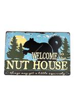 Metalen Wandbord - Welcome to the NUT house, Ophalen of Verzenden, Nieuw