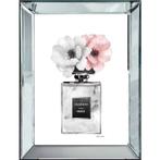 Frame Parfum Grijs/Roze Bloemen 40x4.5x50cm, Huis en Inrichting, Nieuw, Ophalen of Verzenden