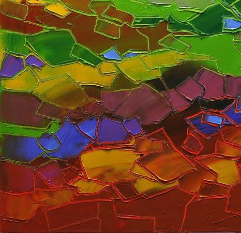 Caroline Mandrafina - Cyprés de Provence, Antiek en Kunst, Kunst | Schilderijen | Modern