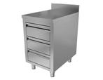 Werktafel | RVS | 3 Laden | Achter Rand | 500x700x850(h)mm, Ophalen of Verzenden, Nieuw in verpakking