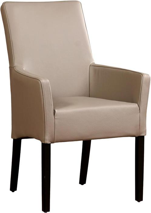 Taupe leren landelijke eetkamerstoel - Toledo Leer Khaki (ta, Huis en Inrichting, Stoelen, Eén, Overige kleuren, Nieuw, Leer, Ophalen of Verzenden