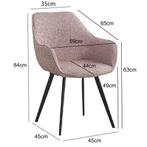 Luca Boucle Vintage Pink-13769, Huis en Inrichting, Stoelen, Ophalen of Verzenden, Nieuw