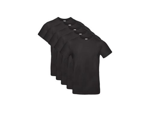 5 stuks Basic T-shirts Regular - 100% Katoen - Zwart, Kleding | Heren, Ondergoed, Verzenden