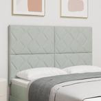 vidaXL Lichtgrijs Velvet Hoofdbord met Diamanten Blokontwerp, Verzenden, Nieuw, Stof