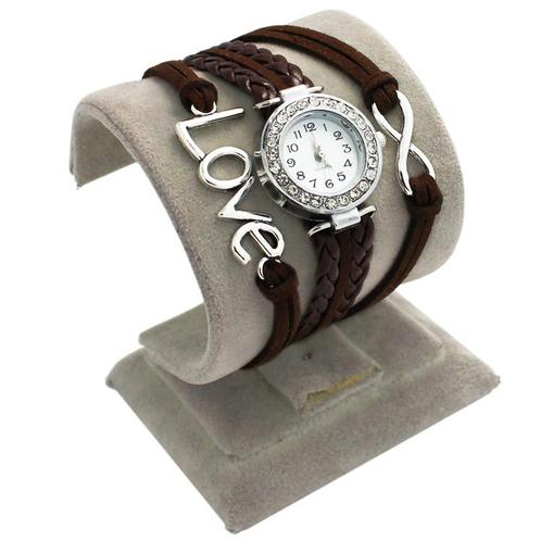 Fako® - Armband Horloge - Multi Infinity Love - Bruin, Sieraden, Tassen en Uiterlijk, Horloges | Dames, Verzenden