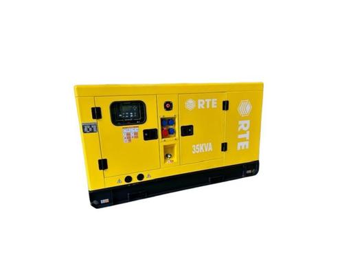 Generator RTE 35kva 7310 € 5225,- AVR NIEUW, Doe-het-zelf en Verbouw, Aggregaten, 30 kVA of meer, Elektrisch startend, Geluidgedempt