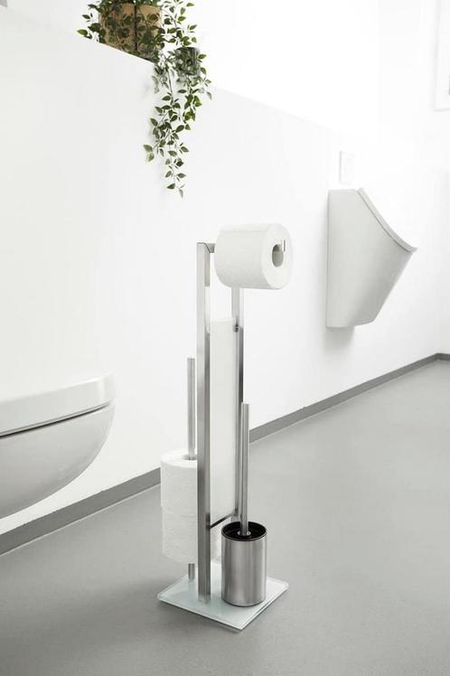 WENKO Toiletbutler Rivalta RVS mat Toiletborstel met houder,, Huis en Inrichting, Badkamer | Badtextiel en Accessoires, Gebruikt
