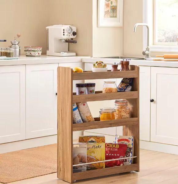 Smalle Rolwagen 81cm – 4 Niveaus Keuken- of Badkamerrek, Huis en Inrichting, Keuken | Keukenelementen, Nieuw, Verzenden