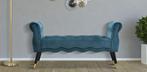 BANKJE PARIJS TEAL/GOUD CM 120X40X60, Ophalen of Verzenden, Nieuw