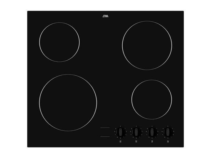 Etna KC160ZT - Keramische kookplaat - 60 cm - Zwart, Witgoed en Apparatuur, Kookplaten, Zo goed als nieuw, Verzenden