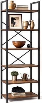 Goliving Boekenkast - 66 x 30 x 186 cm - 6 Lagen, Verzenden, Nieuw