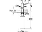 GROHE Cosmopolitan Zeepdispenser - 500ml - SuperSteel -, Huis en Inrichting, Verzenden, Zo goed als nieuw